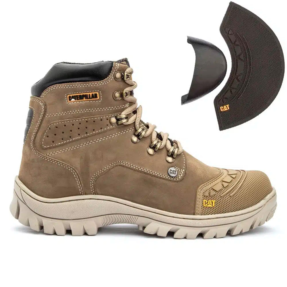 Bota Crema Nobuck con Punta de PVC