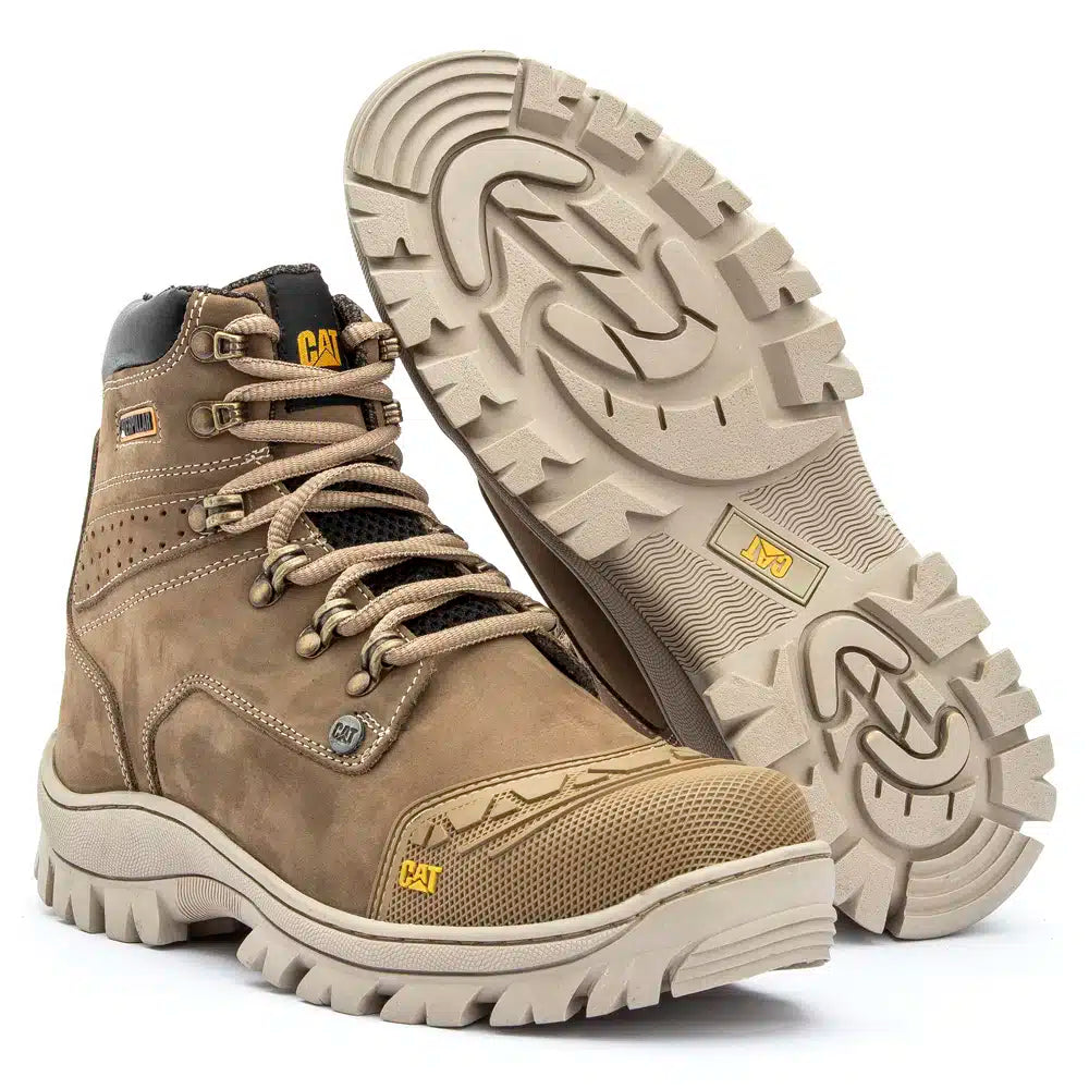 Bota Crema Nobuck con Punta de PVC